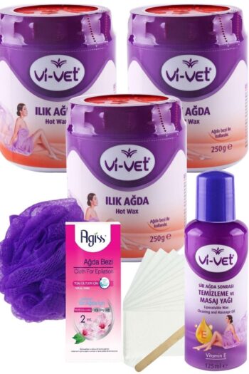 Vi vet Ilık El Ağdası 250 Gr X 3'lü Set + Yağ + 2mt Bez + Lif