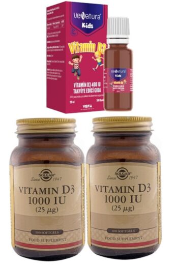 Venatura Kids Vitamin D3 20 Ml Damla+solgar D3 1000 Iu 100 Softgel Kapsül*2 Adet