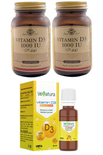 Venatura D3 Damla 1000 Iu 20 Ml+solgar D3 1000 Iu 100 Softgel Kapsül*2 Adet
