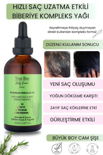 True Bee Daily Dream Series | Yeni Saç Oluşumu Ve Gürleştirme Etkili Biberiye Kompleks Saç Yağı 100 ml