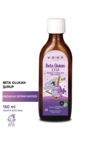 VOOP Beta Glukan 1,3/1,6 Kara Mürver, Vitamin C, Çinko Şurup 150 ml