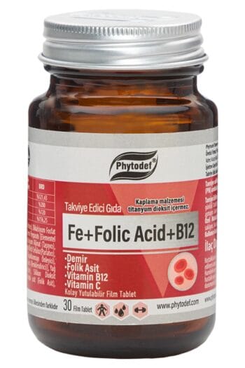 Phytodef Demir Folik Asit Vitamin B12 Vitamin C - 30 Tablet (IRON FOLIC ACID)