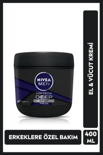 NIVEA MEN Erkek El Ve Vücut Kremi Deep Impact 400ml, 48 Saat Nemlendirici,Erkeklere Özel Bakım