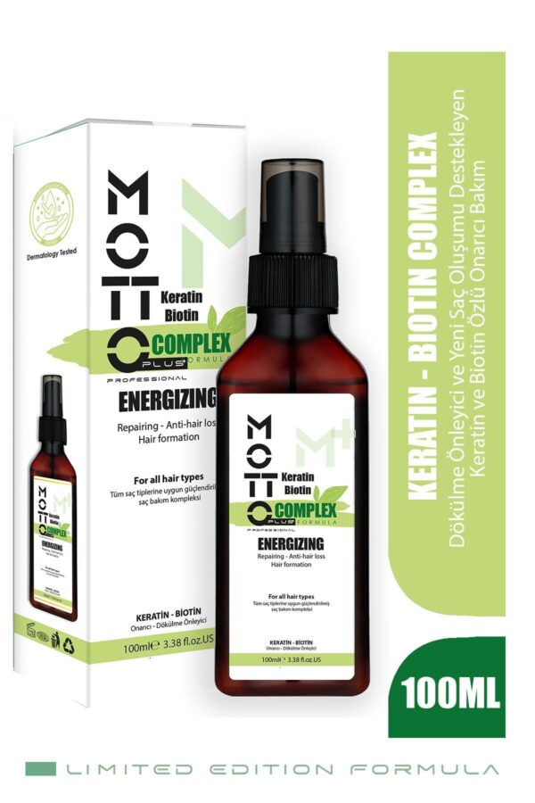 Motto Plus Professional KERATİN - BİOTİN Özlü Dökülme Karşıtı ve Saç Yoğunlaştırıcı Üst Düzey Bakım Yağı 100ml