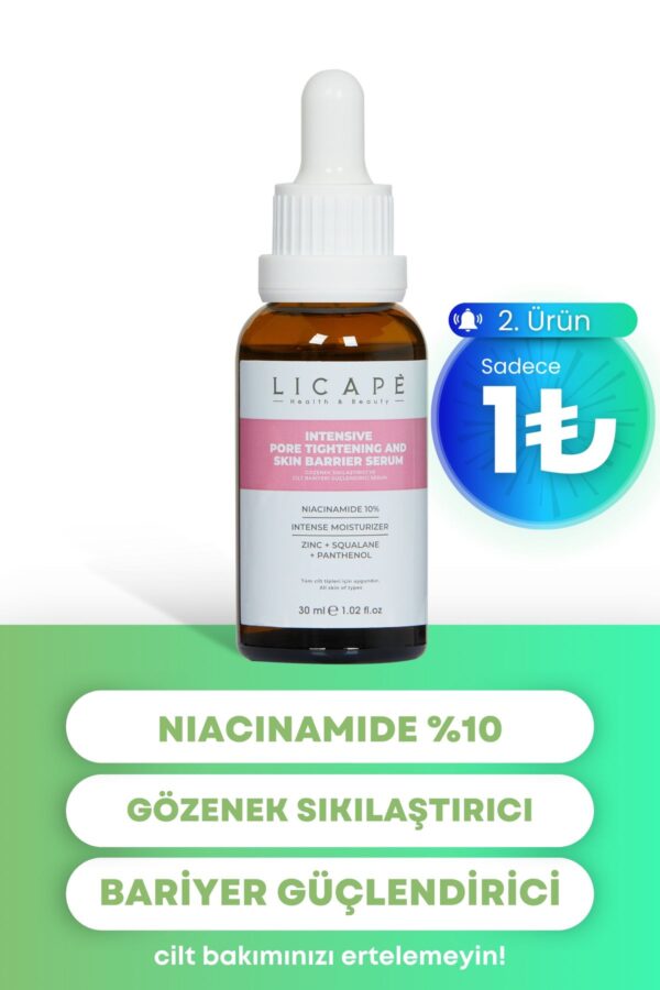 Licape Gözenek Sıkılaştırıcı ve Cilt Bariyeri Güçlendirici Niacinamide %10 Serum 30ml