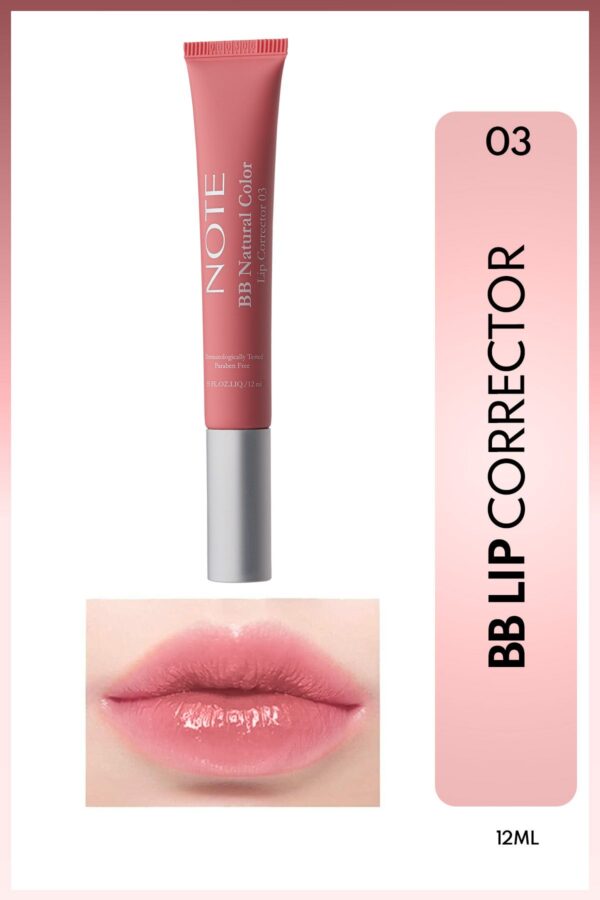 Note Cosmetics Bb Lip Corrector Renk Eşitleyici Ve Nemlendirici Dudak Parlatıcısı - 03 - Pembe