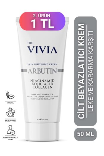 The Vivia Cilt Beyazlatıcı Aydınlatıcı Leke Karşıtı Krem Arbutin Kojik Asit Niasinamid Kolajen Glutatyon 50 ml