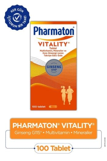 Pharmaton Vitality 100 Tablet - Ginseng G115, Multivitamin Ve Mineraller