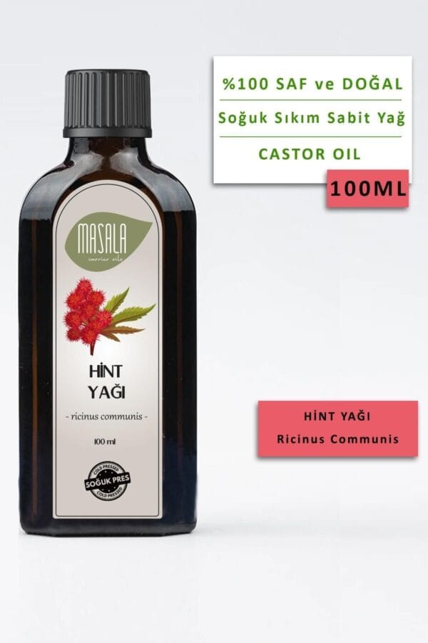 Masala Hint Yağı 100 Ml. (CASTOR CARRİER OİL) - Soğuk Pres