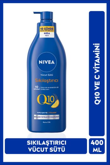 NIVEA Q10 Sıkılaştırıcı Vücut Bakım Sütü 400ml, C Vitamini, Nemlendirici, Esnek Cilt, Kuru Cilt Tipleri