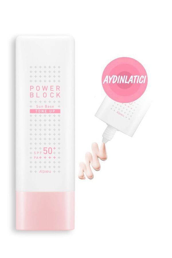 Missha Ton Eşitleyici Aydınlatıcı Güneş Kremi 50ml APIEU Power Block Tone Up Base Pink SPF50+/PA++++