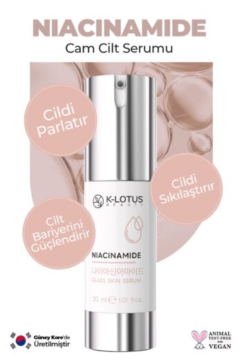 K-Lotus Beauty Cildi Parlatır, Sıkılaştırır Ve Cilt Bariyerini Güçlendirici Glass Skin Niacinamide Cam Cilt Serumu