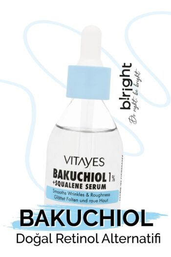 VITAYES Leke Karşıtı Retinol Alternatifi Bio Bakuchiol %1 & Squalene Cilt Onarıcı Aydınlatıcı Serum 30ml