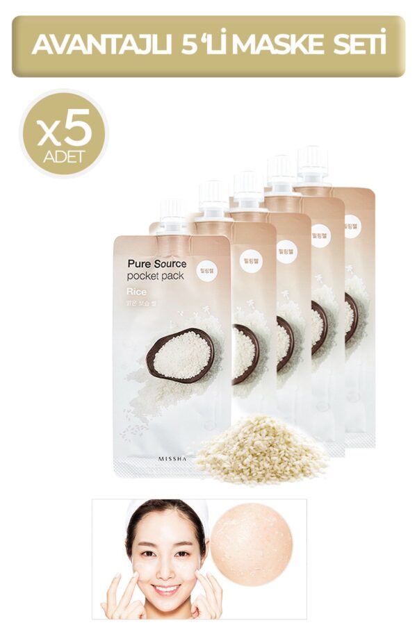 Missha Avantajlı Ölü Derileri Arındıran,aydınlatıcı Pirinç Peeling Set 5x10mlpure Source Pocket Pack (rice)