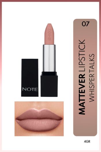 Note Cosmetics Mattever Lipstick Yarı Mat Saten Bitişli Ruj 07 Whisper Talks - Nude