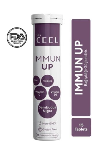 Vita Ceel Efervesan Tablet Kara Mürver, Vitamin C, D3, Çinko, Propolis