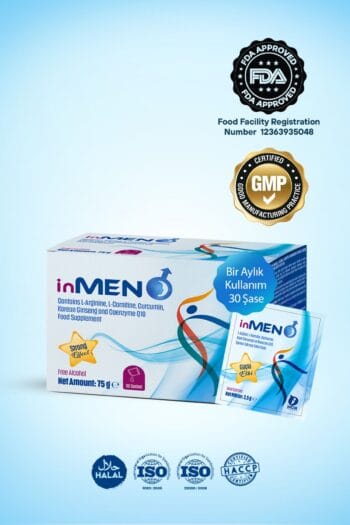 inMen Erkek Üreme Sağlığı (SAYISINI ARTIRMA, HAREKETLİLİĞİ VE YAPISINI DÜZENLEMEK) Için 30 Saşe