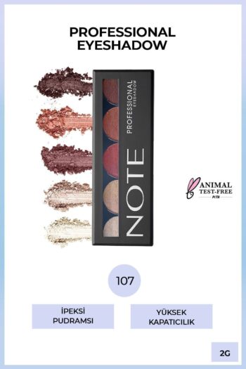 Note Cosmetics Professional Eyeshadow Mat Ve Işıltılı Toz Göz Far Paleti - 107 Metallic Rose