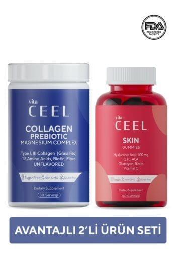Vita Ceel 2'li Cilt Vitamini Ve Magnezyum Complex, Collagen Tip 1, 3