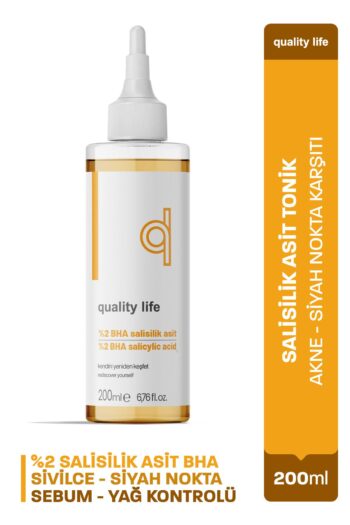 Quality Life Salisilik Asit Tonik - Gözenek Sıkılaştırıcı Sivilce ve Akne Karşıtı Siyah Nokta Temizleme - AHA BHA