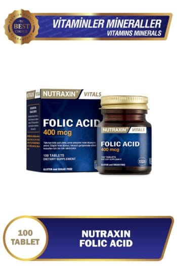 Nutraxin Folic Acid 400 Mcg 100 Tablet