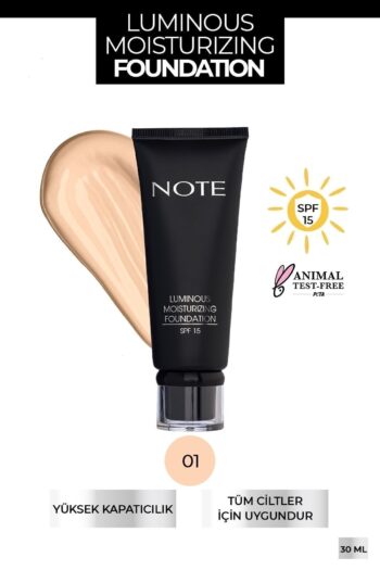 Note Cosmetics Luminous Moisturizing Spf 15 Nemlendirici Etkili Parlak Bitişli Fondöten - 01 Beige