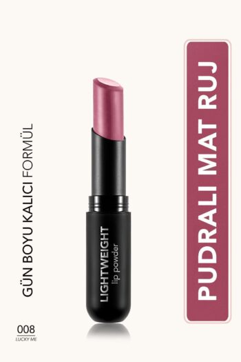 Flormar Ultra Hafif Mat Ruj (BUZLU KOYU PEMBE) - Lightweight Lip Powder - 008 Lucky Me - 8682536061780