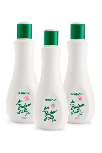 Bebak Acı Badem Makyaj Temizleme ve Nemlendirici Bakım Sütü 215 ml Şişe 3 Adet