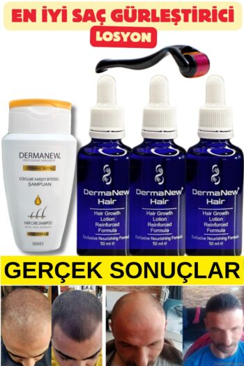 dermanew hair sac bakimi  sac serum ve yagi - sac / 3 Adet+Roller+Şampuan