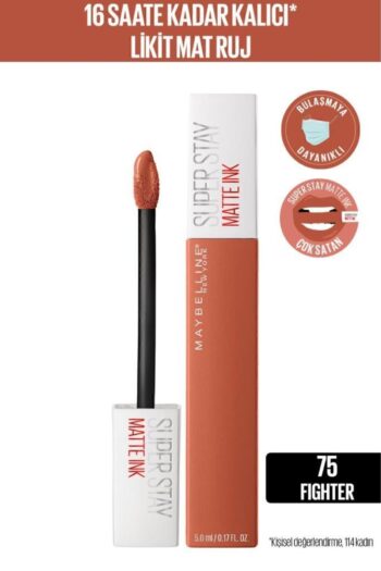 Maybelline New York Super Stay Matte Ink Unnude Likit Mat Ruj - 75 Fighter - Kahverengi