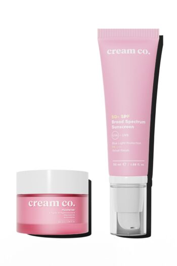 Cream Co. Yüz Kremi Cilt Tonu Eşitleyici Leke/Kırışıklık Karşıtı Nemlendirici 50+ SPF Koruyucu İkili
