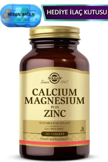 Solgar Kalsiyum Magnesium Plus Zinc-(Kalsiyum-Magnezyum-Çinko) 100 Adet Tablet