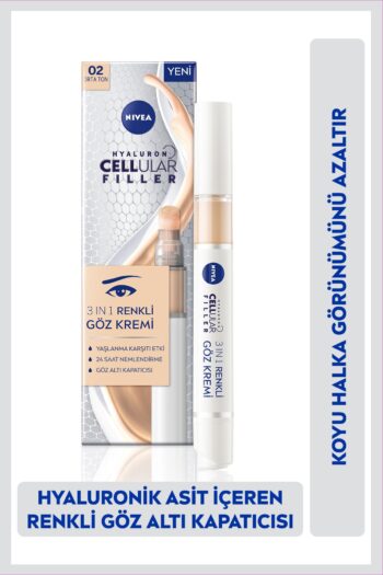 NIVEA Hyaluron Cellular Filler 3in1 Renkli Orta Ton Göz Bakım Kremi 4ml, Göz Altı Kapatıcısı