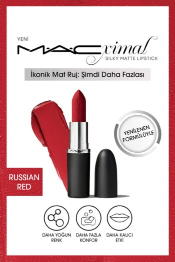 Mac M·a·cxımal Silky Matte Lipstick Nemlendirme Etkili Yoğun Renk Sağlayan Ruj - Russian Red