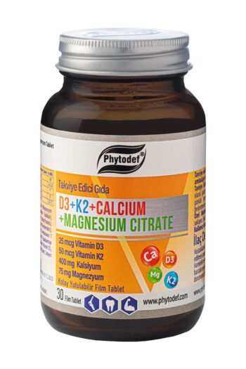 Phytodef D3 + K2 + Calcium + Magnesium Citrate - 30 Film Tablet