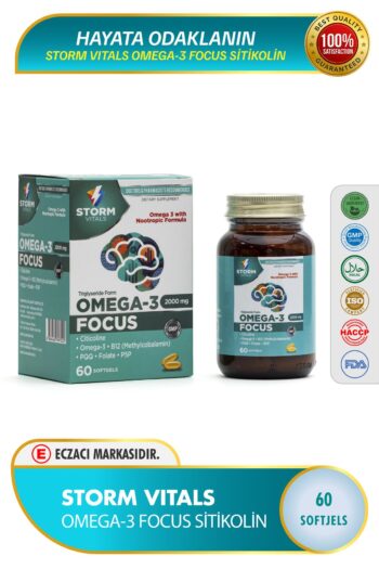 STORM VİTALS Storm Vitals Omega Focus Sitikolin-omega- B12 Complex-güçlü Zihin Formülü- 60 Softjel
