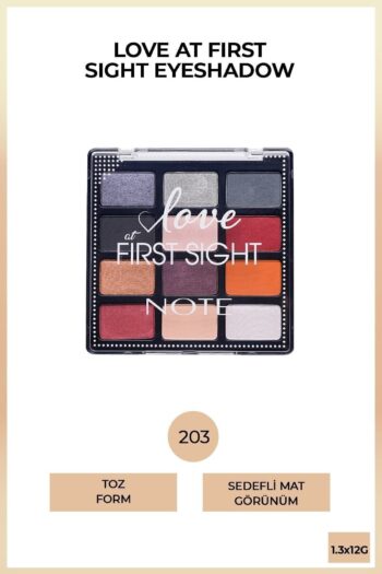 Note Cosmetics Love At First Sight Eyeshadow Mat Ve Işıltılı Toz Göz Far Paleti - 203 Freedom To Be