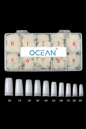 Ocean 59s 500 Lü Yarım Ay Tips Protez Tırnak Kemik, Kolay Uygulanabilir, Özel Kutulu