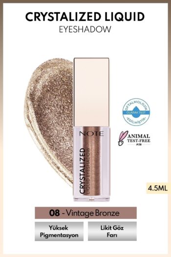 Note Cosmetics Crystalized Liquid Eyeshadow Likit Metalik Göz Farı - 08 Vintage Bronze