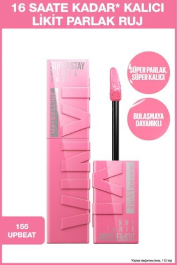 Maybelline New York Super Stay Vinyl Ink Uzun Süre Kalıcı Likit Parlak Ruj 155 Upbeat