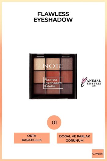 Note Cosmetics Flawless Eyeshadow Mat Ve Işıltılı Toz Göz Far Paleti - 01 Canlı Renkler
