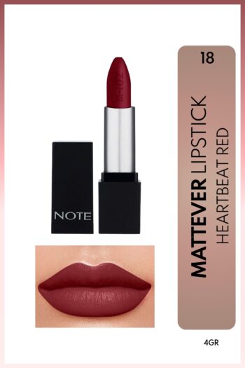 Note Cosmetics Mattever Lipstick Yarı Mat Saten Bitişli Ruj 18 Heartbeat Red - Kızıl Kahverengi