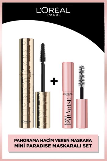 L'Oreal Paris Panorama Hacim Veren Maskara Siyah & Mini Paradise Maskara 4.7 ML Makyaj Seti