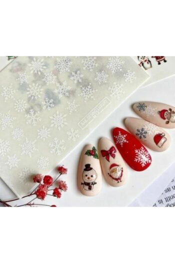 SCA KOZMETİK Beyaz Kar Tanesi Yeni Yıl Kıs Yeniyıl Desenli Tırnak Dövmesi Tırnak Tattoo Nail Art Tırnak Sticker