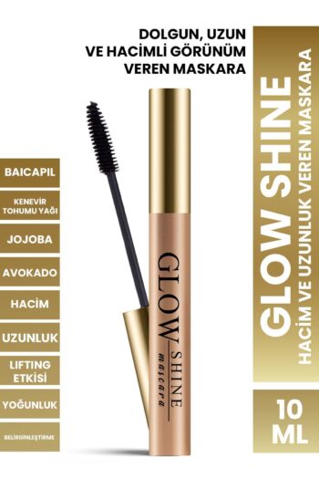 PROCSIN GLOW SHINE Hacim ve Uzunluk Veren Baicapil İçeren Besleyici Maskara 10 ml