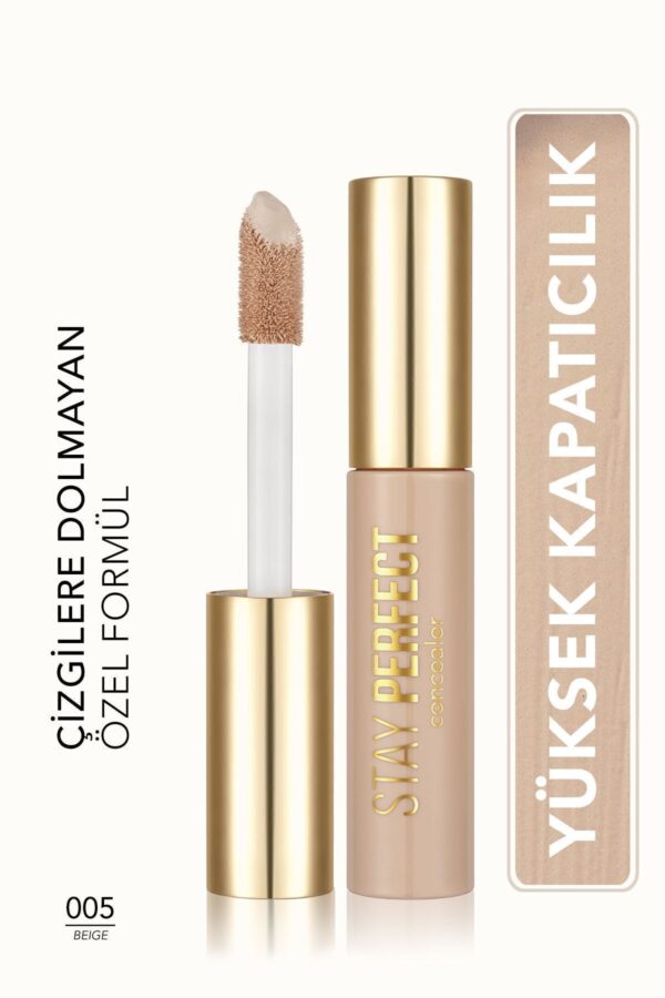 Flormar Doğal Bitişli Kapatıcı (SOĞUK ALT TON) - Stay Perfect Concealer - 005 Beige - 8682536085526