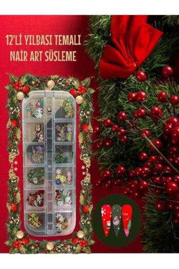 TNL TIRNAK SÜSLEME - NAİL ART YILBAŞI TEMALI 12 Lİ SÜS SETİ