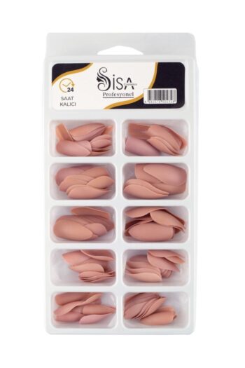 SİSA Cosmetics Profesyonel 100'lü Kutulu Badem Mat Gül Kuruu Takma Tırnak / Kırılmaz Oje Tutar (MAQYA)