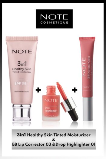 Note Cosmetics En Favoriler 3'lü Makyaj Seti - 3 in 1 Healthy Skin / Drop Highlighter 01 / BB Lip Corrector 03