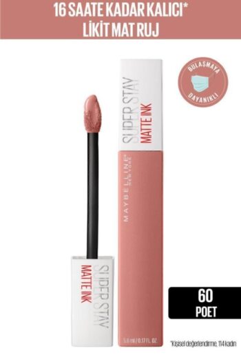 Maybelline New York Super Stay Matte Ink Unnude Likit Mat Ruj - 60 Poet - Nude